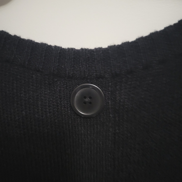 Black Button-Back Cable Sweater Dress - Picture 12 of 13